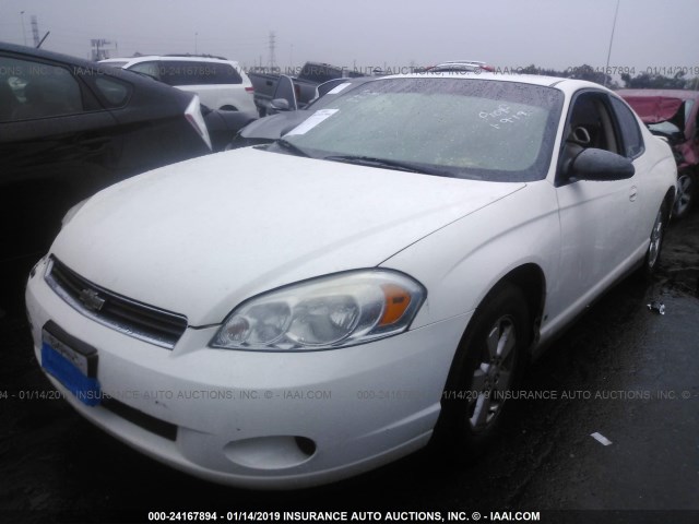 2G1WJ15N379290406 - 2007 CHEVROLET MONTE CARLO LS WHITE photo 2