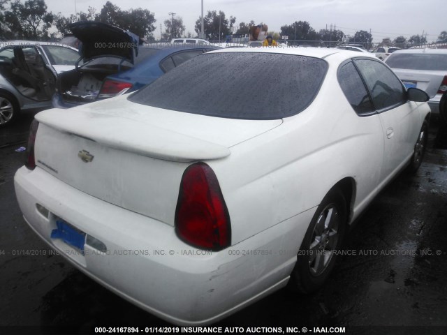 2G1WJ15N379290406 - 2007 CHEVROLET MONTE CARLO LS WHITE photo 4