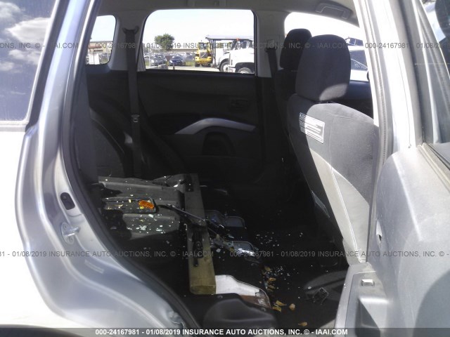 JA4MS31X67Z602488 - 2007 MITSUBISHI OUTLANDER ES/LS Gümüş foto 8