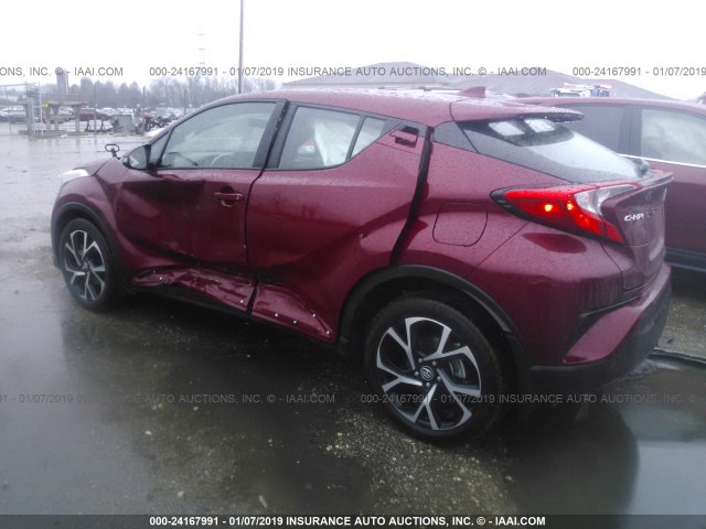 NMTKHMBX0JR022449 - 2018 TOYOTA C-HR XLE/XLE PREMIUM RED photo 3