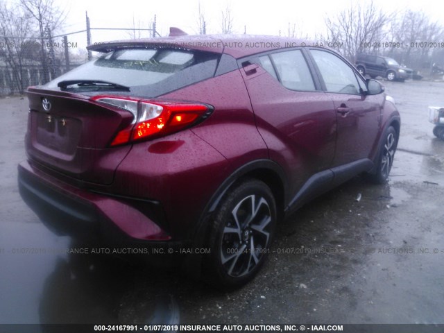 NMTKHMBX0JR022449 - 2018 TOYOTA C-HR XLE/XLE PREMIUM RED photo 4