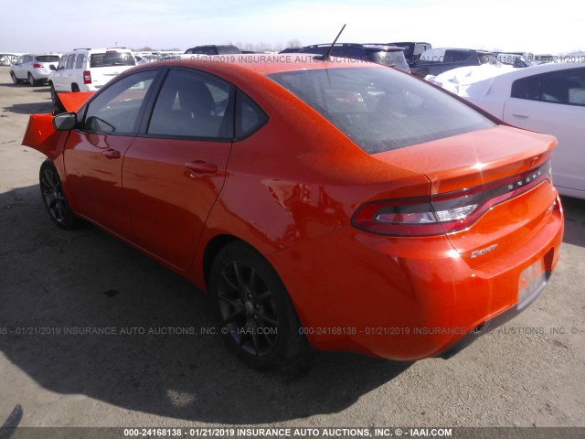 1C3CDFBB2FD405446 - 2015 DODGE DART SXT ORANGE photo 3