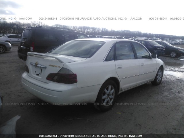 4T1BF28B33U283513 - 2003 TOYOTA AVALON XL/XLS WHITE photo 4