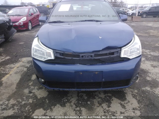 1FAHP35N58W251714 - 2008 FORD FOCUS SE/SEL/SES BLUE photo 6