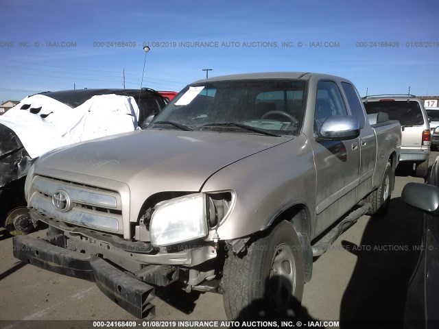 5TBRN341X4S439571 - 2004 TOYOTA TUNDRA ACCESS CAB SR5 TAN photo 2