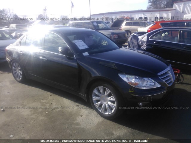 KMHGC46E49U043659 - 2009 HYUNDAI GENESIS 3.8L BLACK photo 1