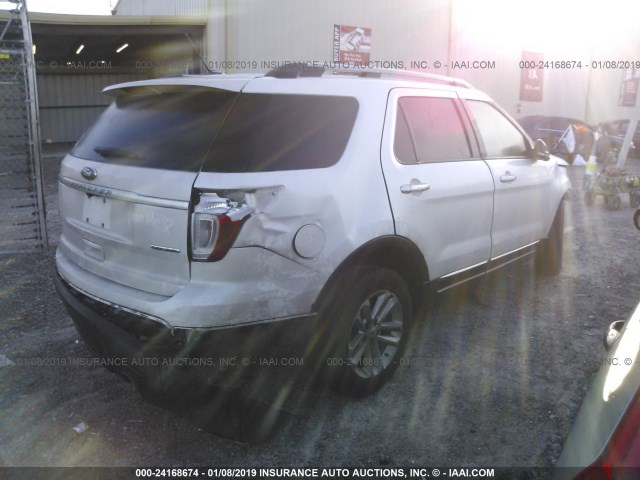 1FM5K7D84EGA96668 - 2014 FORD EXPLORER WHITE photo 4