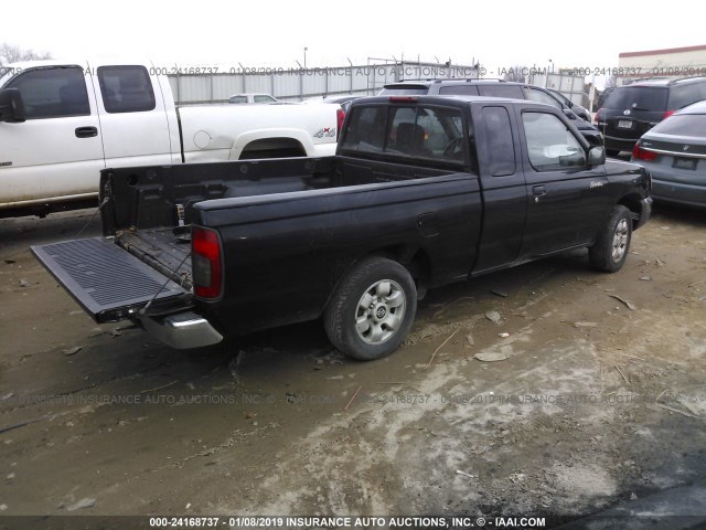 1N6DD26S3YC420921 - 2000 NISSAN FRONTIER KING CAB XE BLACK photo 4