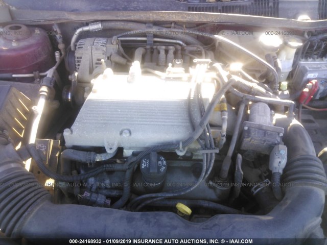 1G1ZT54885F177386 - 2005 CHEVROLET MALIBU LS Bordo foto 10