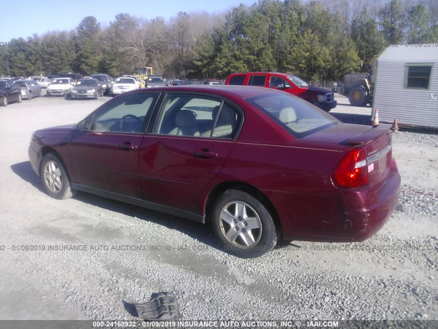 1G1ZT54885F177386 - 2005 CHEVROLET MALIBU LS Bordo foto 3