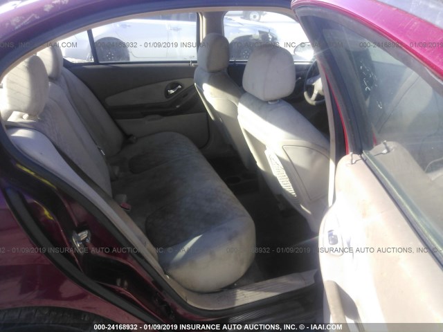 1G1ZT54885F177386 - 2005 CHEVROLET MALIBU LS Bordo foto 8