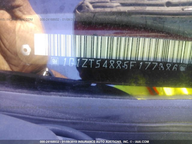 1G1ZT54885F177386 - 2005 CHEVROLET MALIBU LS Bordo foto 9