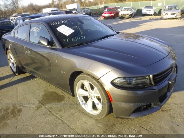 2C3CDXCT6FH795421 - 2015 DODGE CHARGER R/T GRAY photo 1