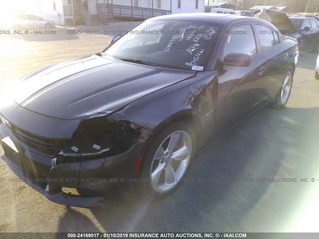 2C3CDXCT6FH795421 - 2015 DODGE CHARGER R/T GRAY photo 2