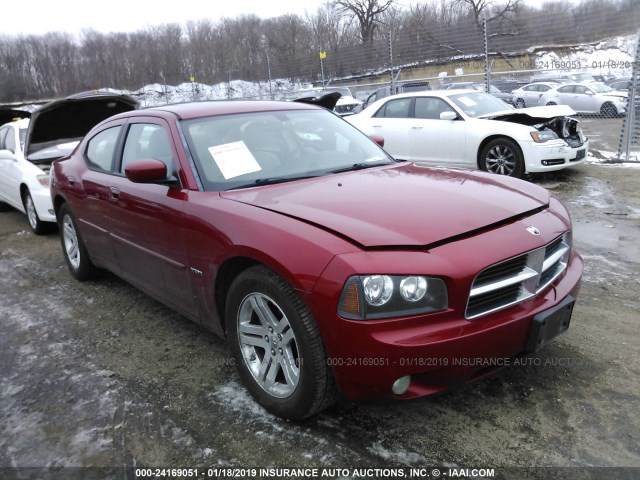 2B3KA53H27H602636 - 2007 DODGE CHARGER R/T RED photo 1