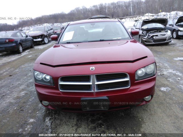 2B3KA53H27H602636 - 2007 DODGE CHARGER R/T RED photo 6