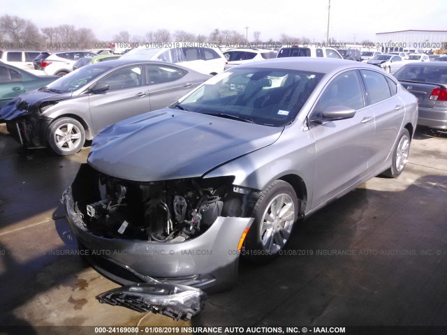 1C3CCCAB5FN739208 - 2015 CHRYSLER 200 LIMITED SILVER photo 2