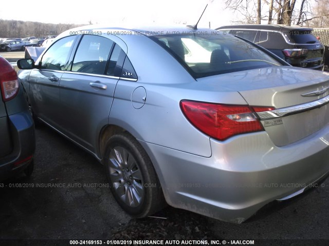 1C3CCBABXCN100523 - 2012 CHRYSLER 200 LX SILVER photo 3