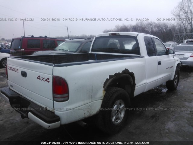 1B7GG22Y8XS296862 - 1999 DODGE DAKOTA WHITE photo 4