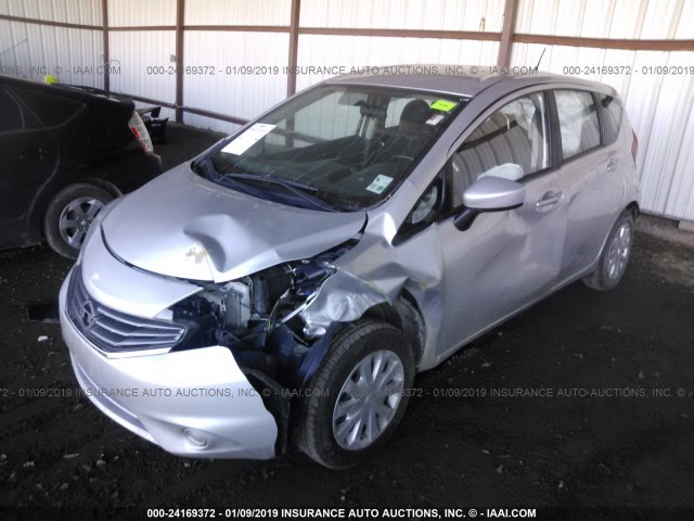 3N1CE2CP2GL358851 - 2016 NISSAN VERSA NOTE S/S PLUS/SV/SL/SR SILVER photo 2