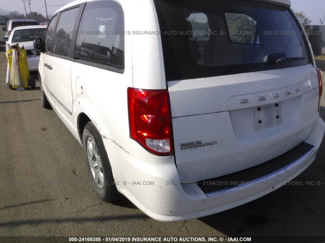 2C4RDGBG5CR191472 - 2012 DODGE GRAND CARAVAN SE WHITE photo 3