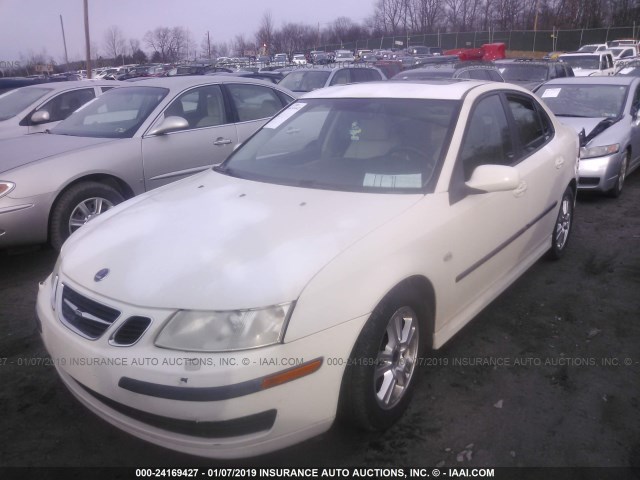 YS3FD46Y571139833 - 2007 SAAB 9-3 2.0T WHITE photo 2