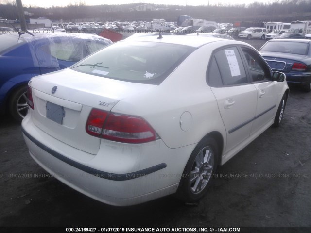 YS3FD46Y571139833 - 2007 SAAB 9-3 2.0T WHITE photo 4