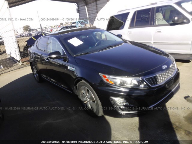 KNAGN4AD1F5085111 - 2015 KIA OPTIMA HYBRID BLACK photo 1