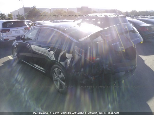 KNAGN4AD1F5085111 - 2015 KIA OPTIMA HYBRID BLACK photo 3