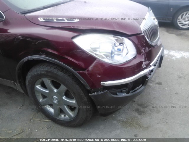 5GAEV23748J297938 - 2008 BUICK ENCLAVE CXL RED photo 6