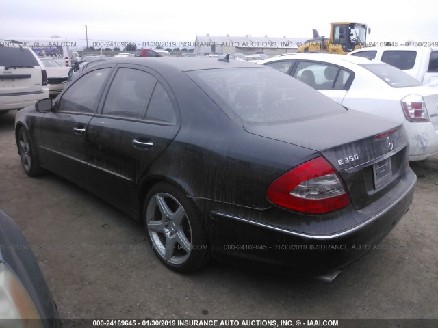 WDBUF56X09B432511 - 2009 MERCEDES-BENZ E 350 BLACK photo 3