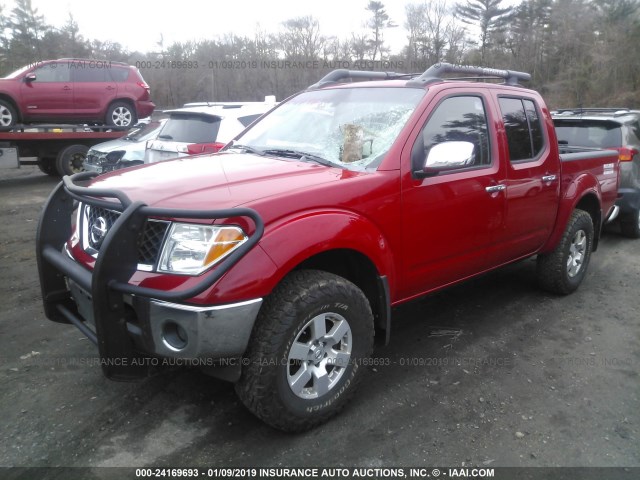 1N6AD07W07C459747 - 2007 NISSAN FRONTIER CREW CAB LE/SE/OFF ROAD RED photo 2