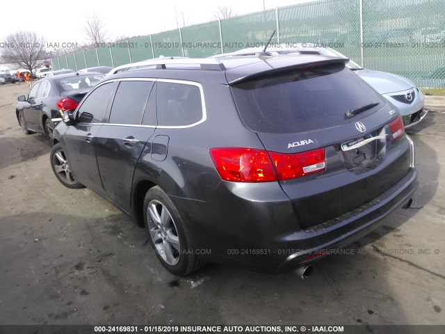 JH4CW2H67CC002927 - 2012 ACURA TSX TECH GRAY photo 3