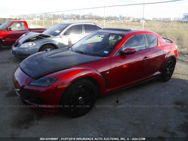 JM1FE17N250142974 - 2005 MAZDA RX8 RED photo 2