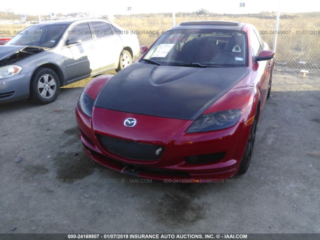 JM1FE17N250142974 - 2005 MAZDA RX8 RED photo 6