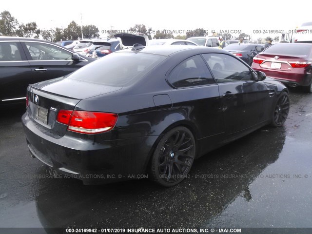 WBSWD93588PY41991 - 2008 BMW M3 BLACK photo 4