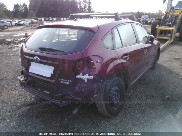 JF1GPAA6XG8265044 - 2016 SUBARU IMPREZA RED photo 4