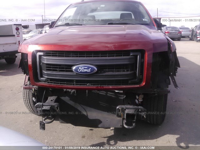 1FTFX1EF9EKE51867 - 2014 FORD F150 SUPER CAB RED photo 6