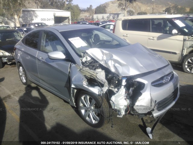 KMHCU4AEXDU428090 - 2013 HYUNDAI ACCENT GLS/SE SILVER photo 1