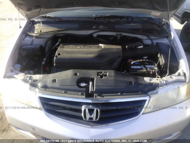 2HKRL18012H552055 - 2002 HONDA ODYSSEY EXL SILVER photo 10