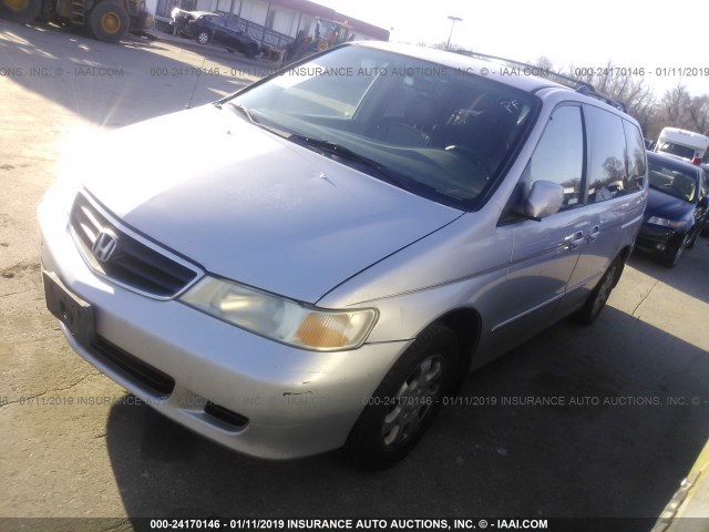 2HKRL18012H552055 - 2002 HONDA ODYSSEY EXL SILVER photo 2