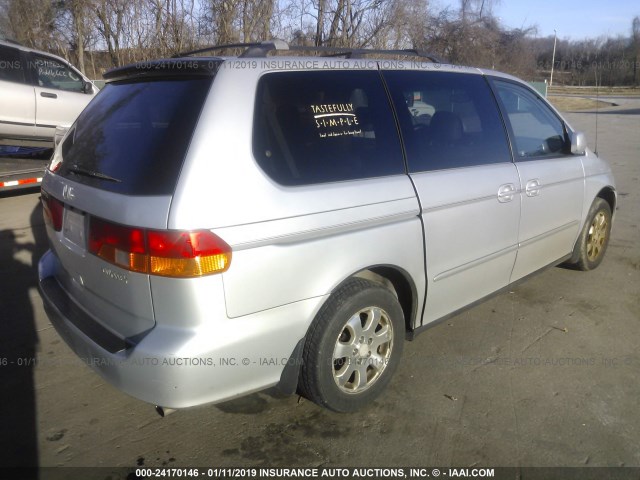 2HKRL18012H552055 - 2002 HONDA ODYSSEY EXL SILVER photo 4