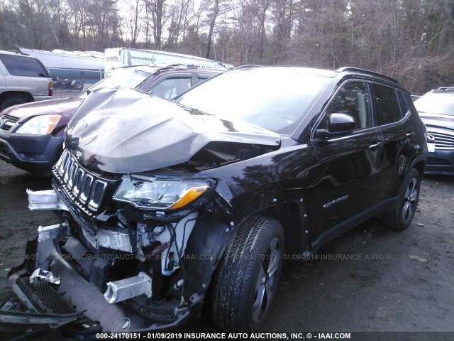 3C4NJDBB0HT641396 - 2017 JEEP COMPASS LATITUDE BLACK photo 2