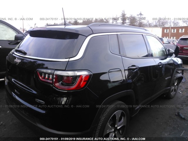 3C4NJDBB0HT641396 - 2017 JEEP COMPASS LATITUDE BLACK photo 4