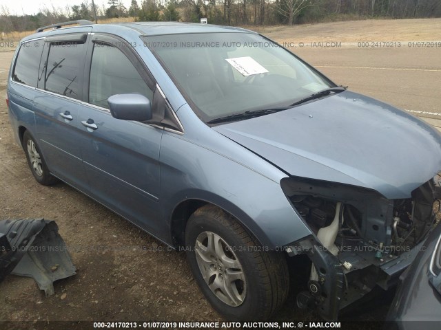 5FNRL387X5B132421 - 2005 HONDA ODYSSEY EXL Light Blue photo 1