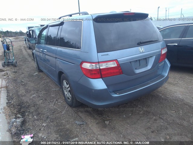 5FNRL387X5B132421 - 2005 HONDA ODYSSEY EXL Light Blue photo 3