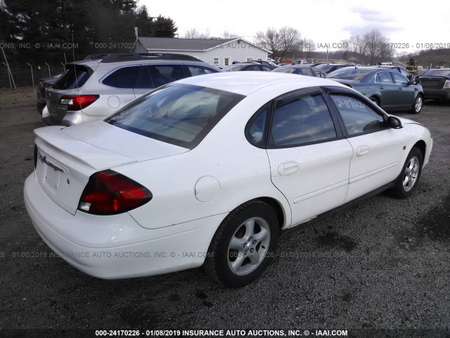 1FAFP55S73G232724 - 2003 FORD TAURUS SES WHITE photo 4