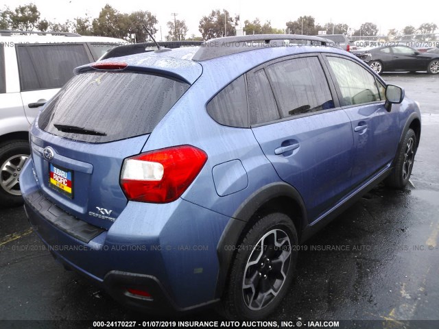 JF2GPAKC4EH346599 - 2014 SUBARU XV CROSSTREK 2.0 LIMITED BLUE photo 4