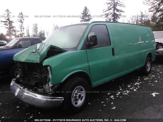 1GTGG29V361111634 - 2006 GMC SAVANA G2500 GREEN photo 2