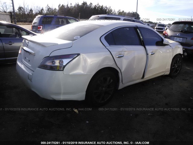 1N4AA5AP1EC471726 - 2014 NISSAN MAXIMA S/SV WHITE photo 4